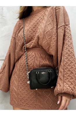 Conjunto saia e blusa tricô mousse 